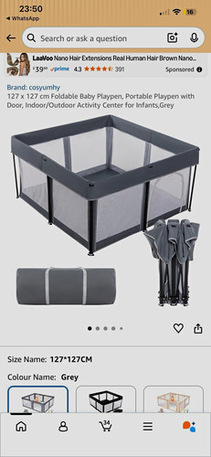 Foldable baby play pen - baby,