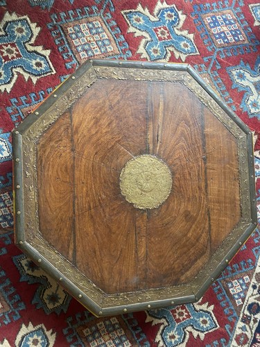 Antique hand carved - hand-carved, octagonal