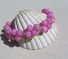 Pink Morganite Crystal Gemstone Beaded Bracelet - Serene Rose - Free UK Post