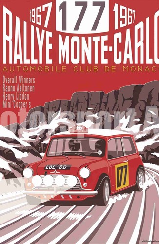 Classic rally poster canvas - classic,