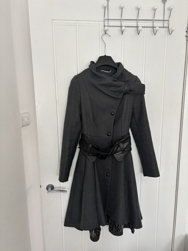 Mackage charcoal grey belted - charcoal,