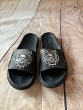 Mens Kenzo Tiger Slides Black