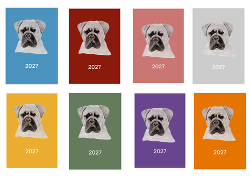 Bullmastiff 2027 diary a6 - bullmastiff,