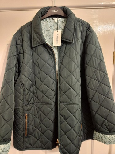 Woman quilted green coat - quilted,