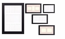 Black Multi Aperture Photo Picture Frame & Mount With Choice Of 23 Mounts Design