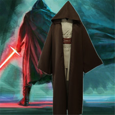 Star Wars Obi-Wan Kenobi Jedi Knight Halloween Costume Cosplay Men Cloak Suits