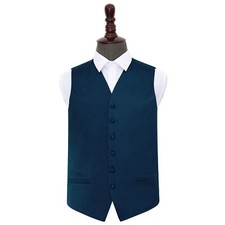 Navy Blue Mens Waistcoat Satin