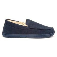 The Slipper Company Mens Slippers Navy Slip On Moccasin Otis SIZE