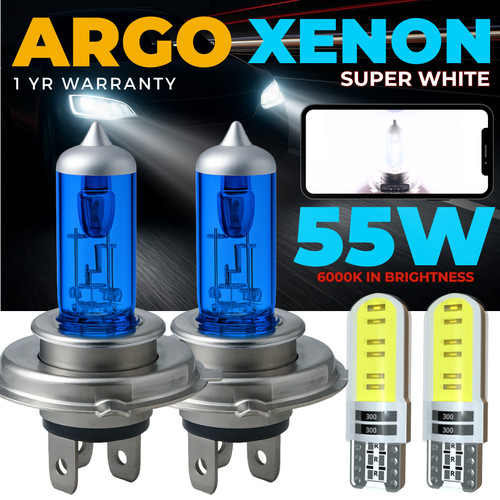55w super white xenon - h4,