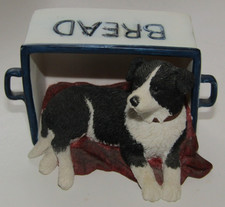 Border Fine Arts On the Farm A3867 Border Collie Pup in Bread Tin Dog Ornament