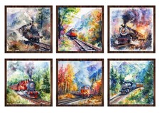 Train Card Toppers For