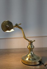Brass Bankers Style Adjustable Desk Reading Lamp Fully Working -Home Decor N.O.S