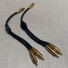 Autoleads Car Amplifier Y-Leads Cables Connectors Gold Plated RCA Plugs Ex’Cond.