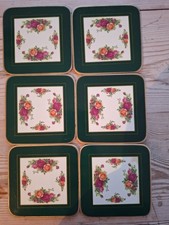 Vintage Coasters Cotragecore Cloverleaf Floral Roses