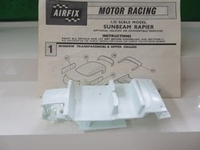Vintage Airfix Motor racing kit Sunbeam Rapier chassis parts & instructions only