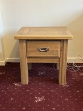 Charming Oak Side Table with Drawer