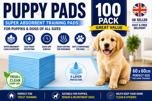 100 large puppy training pads - 100,