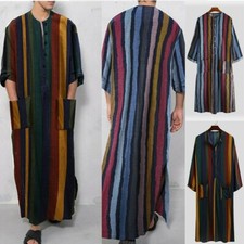 Mens Striped Dressing Gown