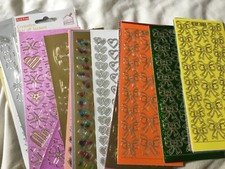 peel offs for card making - Bows, Hearts, Stars