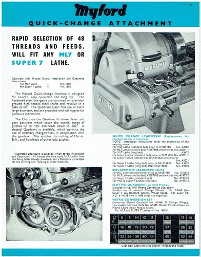 Myford ml7 super - &,