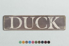 DUCK Vintage Style Wooden Sign. Shabby Chic Retro Home Gift