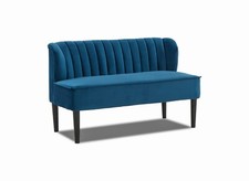 Sofa 2 Seater Velvet Navy Blue Loveseat- FREE, QUICK & EASY DELIVERY - Como