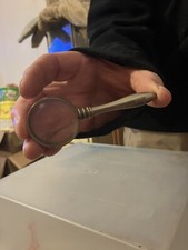 Small White Metal Magnifying Glass