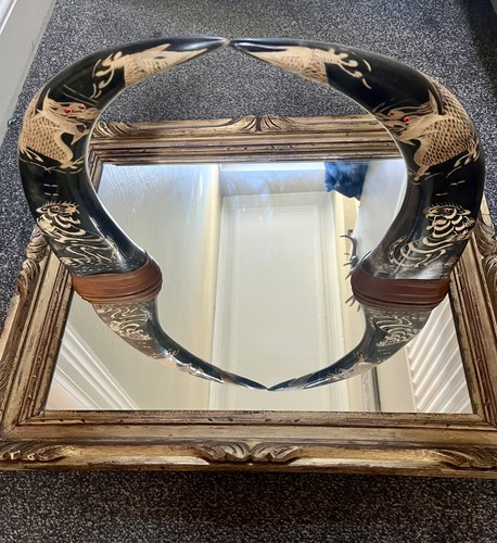 Vintage hand decorated - , bull