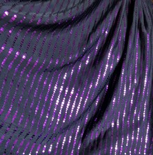 Black and Purple Glittery Reflective Fabric. Remnant. 158cm x 95cm, 62" x 37"