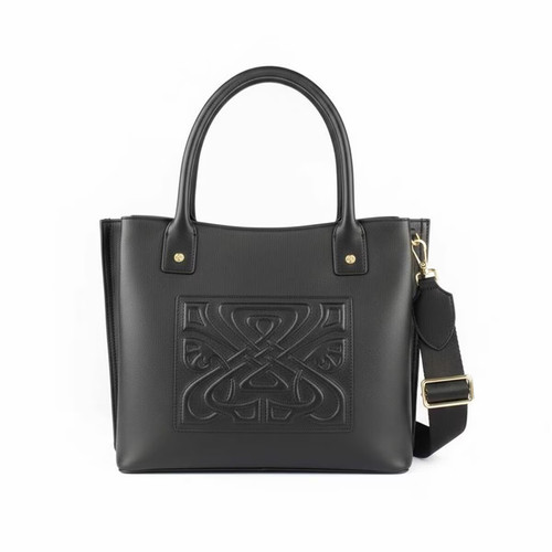 Biba black leather tote bag - black,