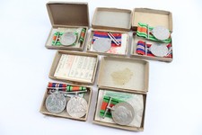 Boxed WW2 War & Defence Medals Inc Infantry, Etc 