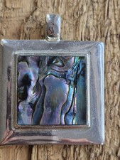 Virgin Vie Iridescent Metal Pendant Vintage Pre Owned