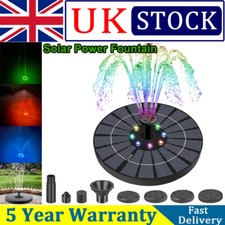 Solar Powered Floating Fountain Pump Water Feature Birdbath Garden Pool Pond UK