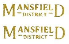 3 PR MODEL BUS WATERSLIDE TRANSFERS 1/76th  FLEETNAMES MANSFIELD DISTRICT 11mm