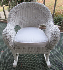 Vintage White Wicker Child's