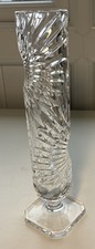 Large cut crystal vase with