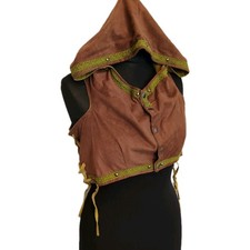 Fairy U One Size 12-18 Short Waistcoat Hooded Woodland Earthywear 