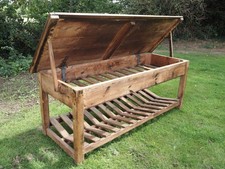 Vintage Antique Large Textile Mill Pitch Pine Inspection Table / Kitchen Island