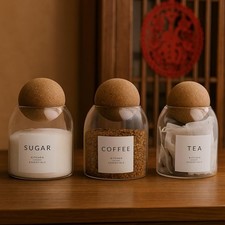 Tea Coffee Sugar Canisters Set