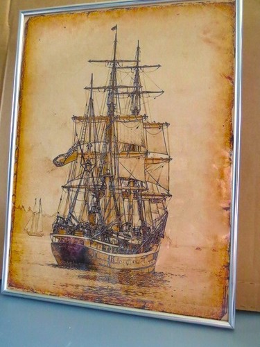 Framed print canvas - print, a
