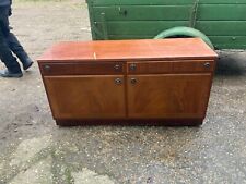 Vintage Mid Century McIntosh Brown Wooden Sideboard TV Unit Cupboards Drawers