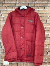 O’Neill Vintage Red 3 Pocket Hooded Puffer Jacket size Medium Excellent Con
