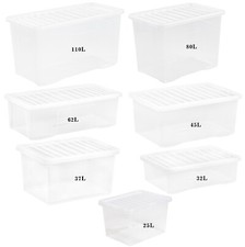 3 x Clear Plastic Storage