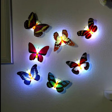 5 Butterfly Night Light Creative Funny Colorful Glowing Butterfly Lights