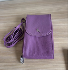 Ashwood Leather Crossbody Phone Bag Shoulder Bag Small New magenta QVC