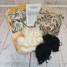 Vervaco Black and White Bird Blackworks Design Cushion Printed Cross Stitch Kit