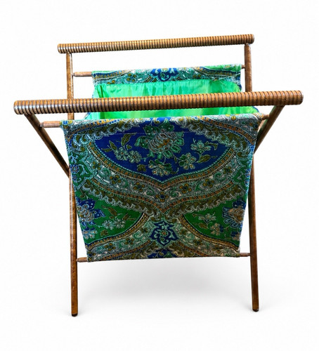 Vintage wood magazine rack - vintage,