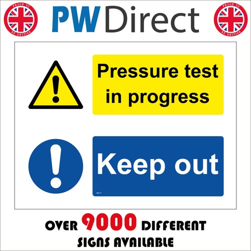 Sign pressure test progress - in,