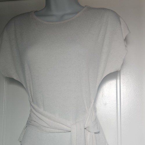 Zara white wrap - round, neck