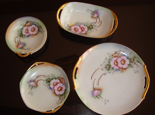 Hand painted signed set - hand,